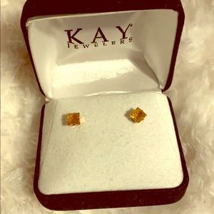 Topaz stud earrings